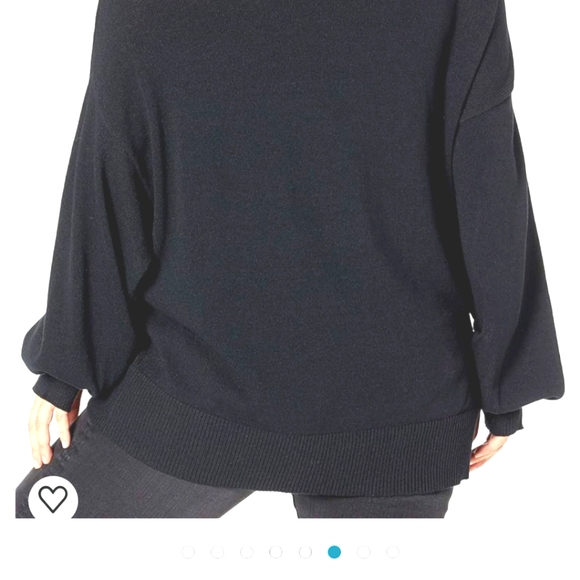 Lucys Whims The Drop V neck Buckle Slouchy Knit with Thumb holes & Cut Outs 3X - Picture 3 of 8